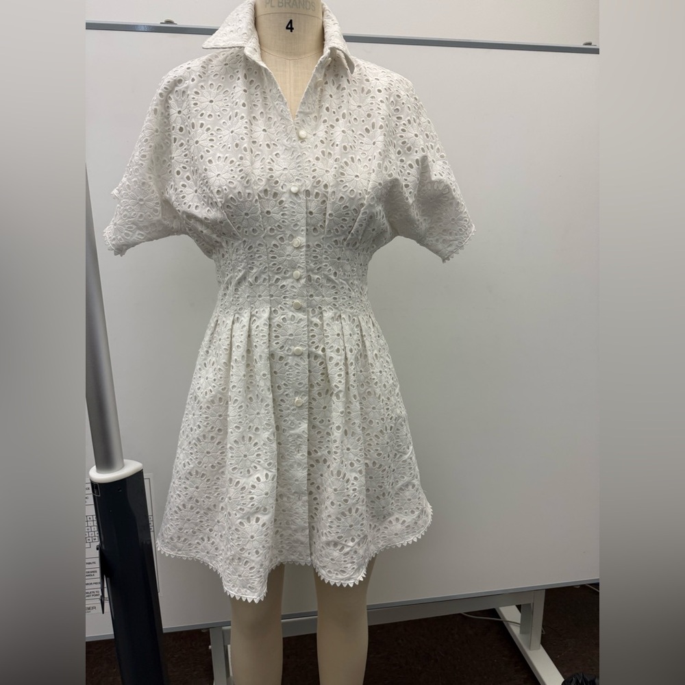 Alex Marie White Eyelet Dress - Size 4
